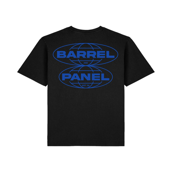 Barrel & Panel - Oversize T-Shirt - Double globe - Washed Black