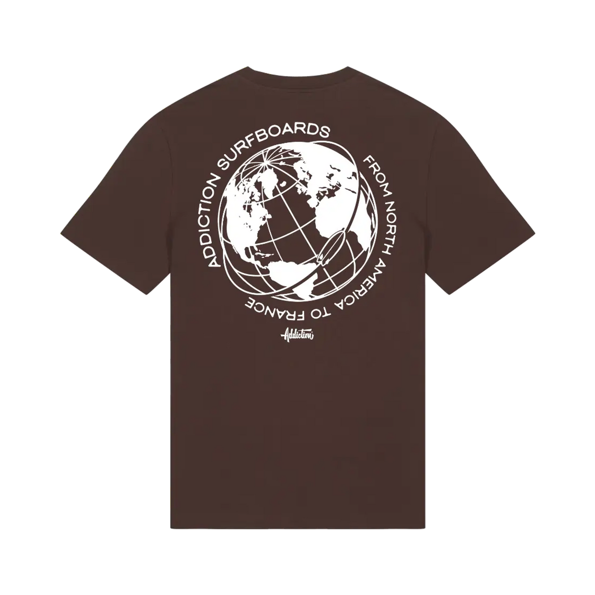 Addiction - Regular T-Shirt - Connection - Brown - Back