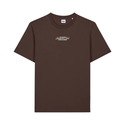 Shapers Club - Regular T-Shirt - Awesome surfboards - Brown - Front view