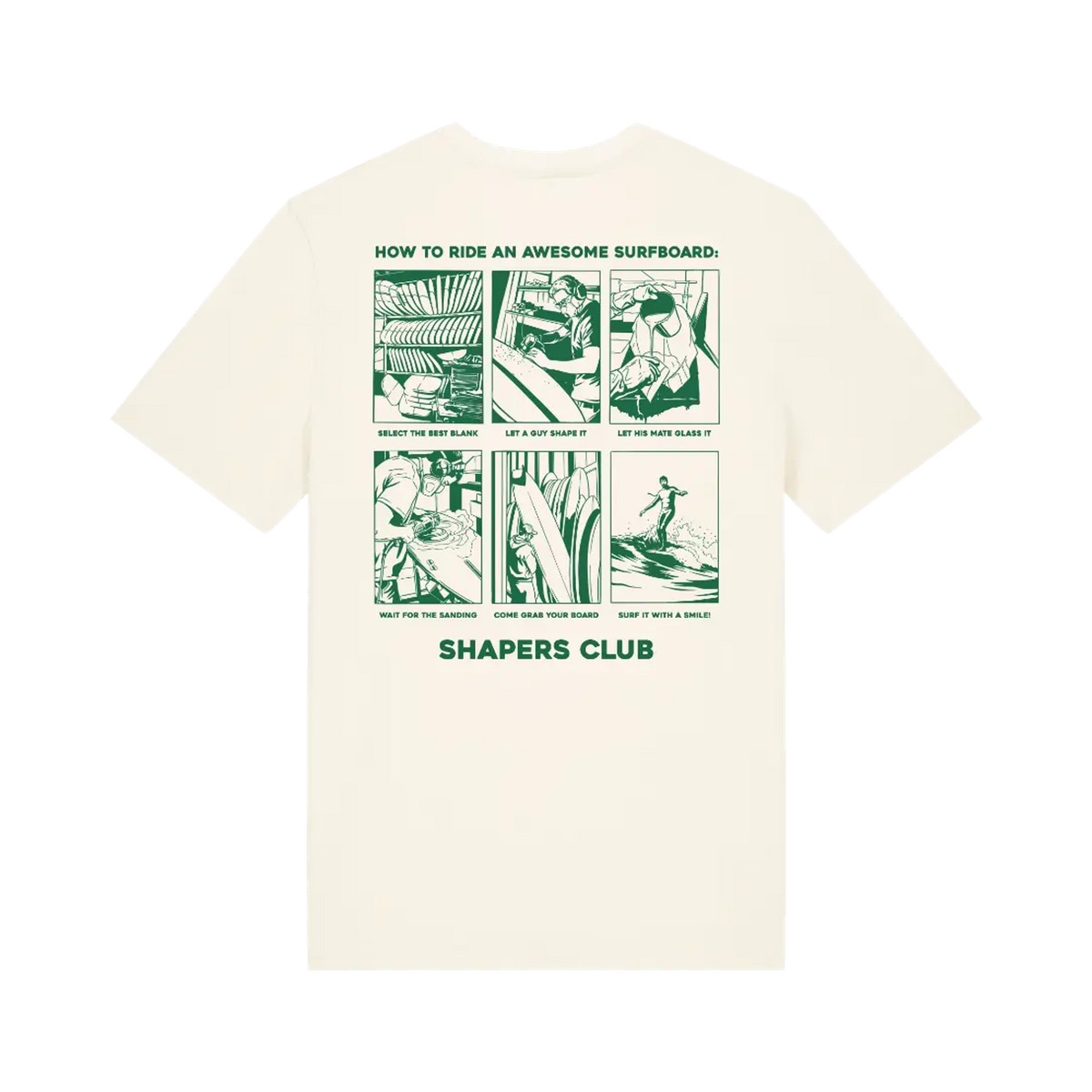 Shapers Club - Regular T-Shirt - Board's life - Beige - Back side