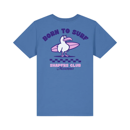 Shapers Club - Kids T-Shirt - Born to surf - Blue - Back side