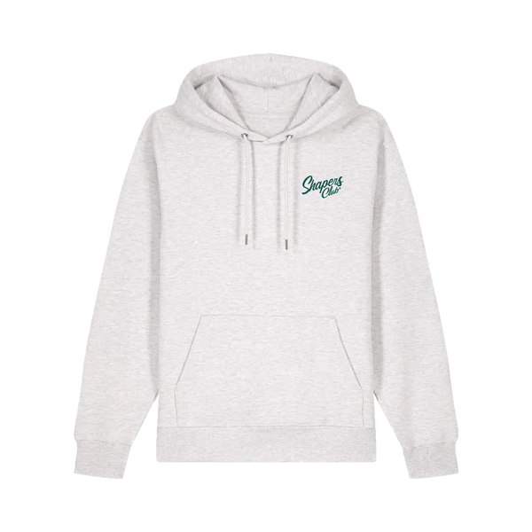 Shapers Club - Hoodie - Classic logo GREEN - Cool Heather Grey