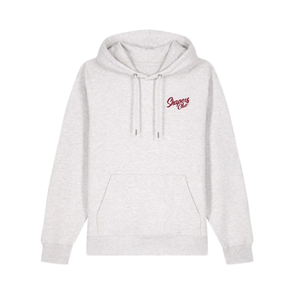 Shapers Club - Hoodie - Classic RED logo - Grey - Front