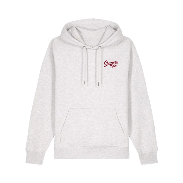 Shapers Club - Hoodie - Classic logo RED - Cool Heather Grey