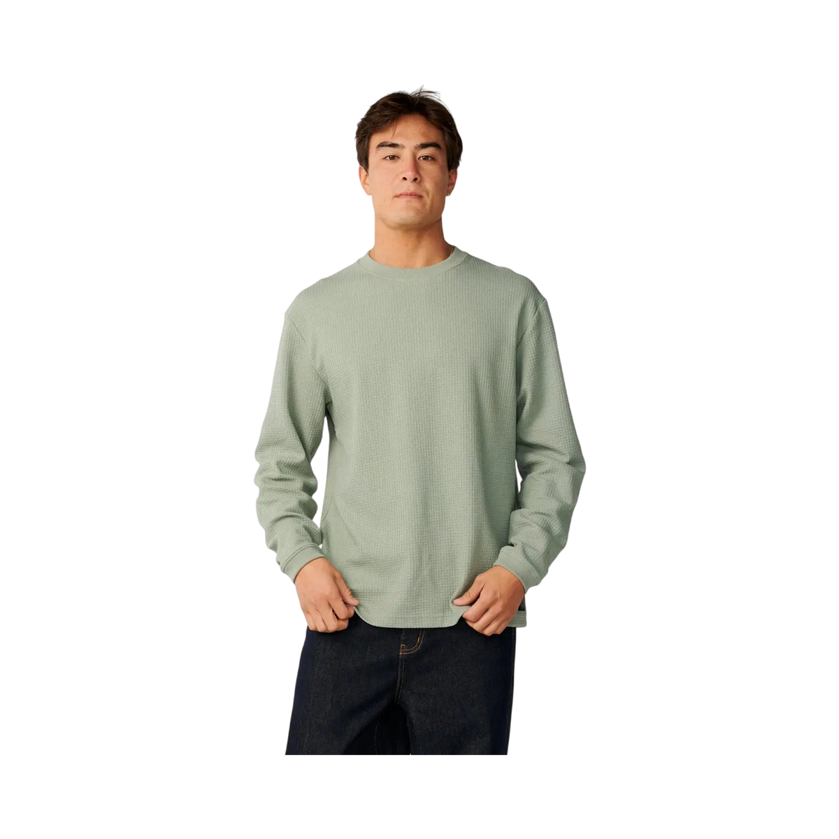 Rip curl - T-shirts - Premium Surf Waffle L/S Tee green