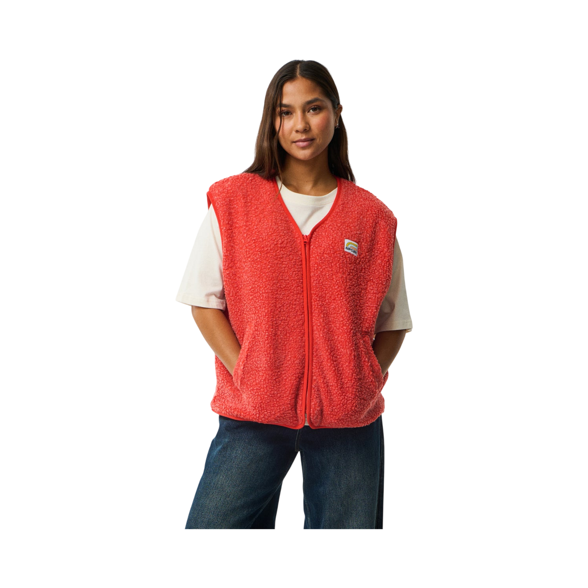 Rip curl - Sweats & hoodies - Every Day Polar Vest red - photo 1