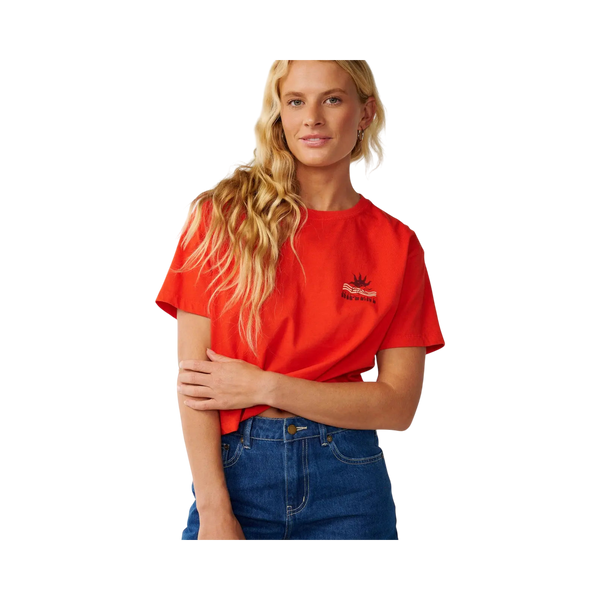 Rip curl - T-shirts - Swell Crop Tee red