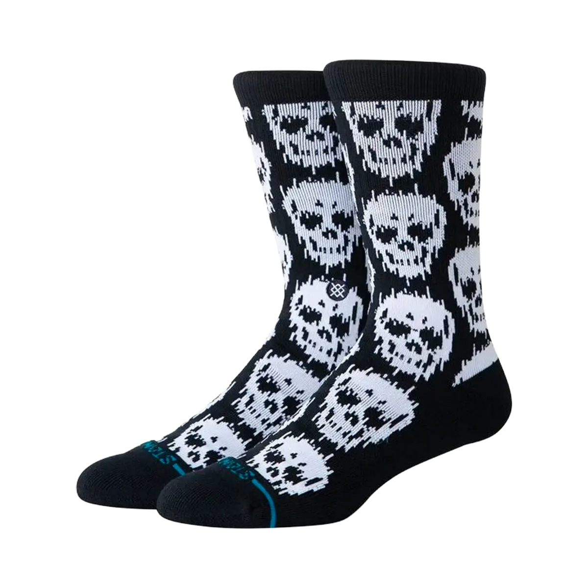 Stance - Socks - Static skull crew black United legwear & apparel Europe B.V.