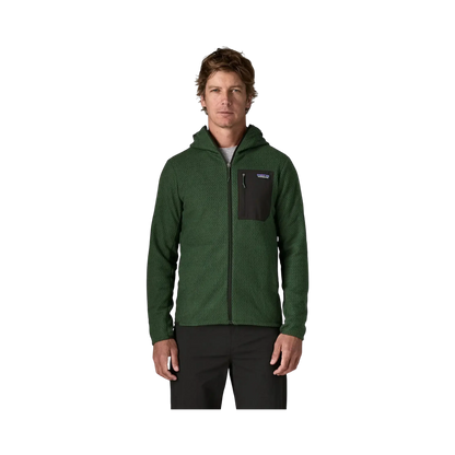 Patagonia M's R1 Air Full-Zip Hoody green - Hoodie with zipper on a transparent background - Surfshop Shapers Club House, La Rochelle