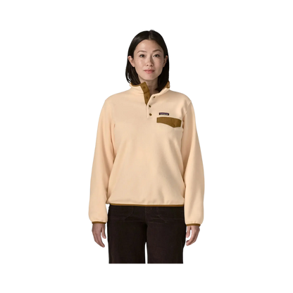 Patagonia W's LW Synch Snap-T P/O beige - Polar sweater with transparent background - Surfshop Shapers Club House, La Rochelle