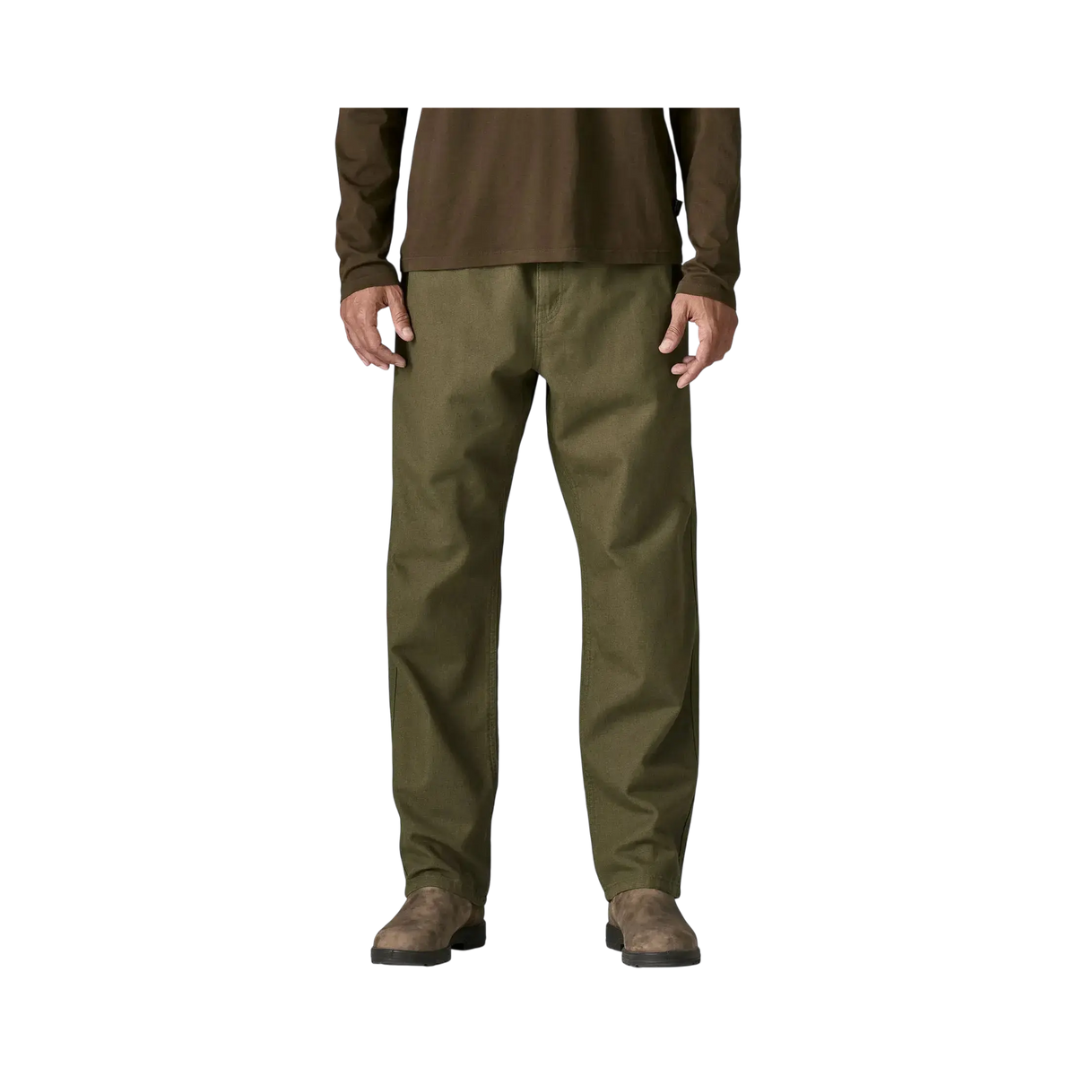 Patagonia M's Point Reyes Canvas Gi Pants green - Canvas trousers on a transparent background - Surfshop Shapers Club House, La Rochelle