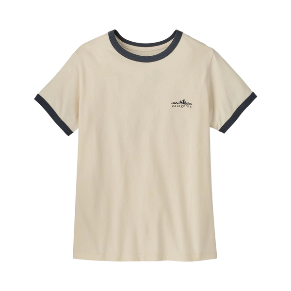Patagonia - T-shirts - W's Fitz Roy Foothills Ringer Tee beige