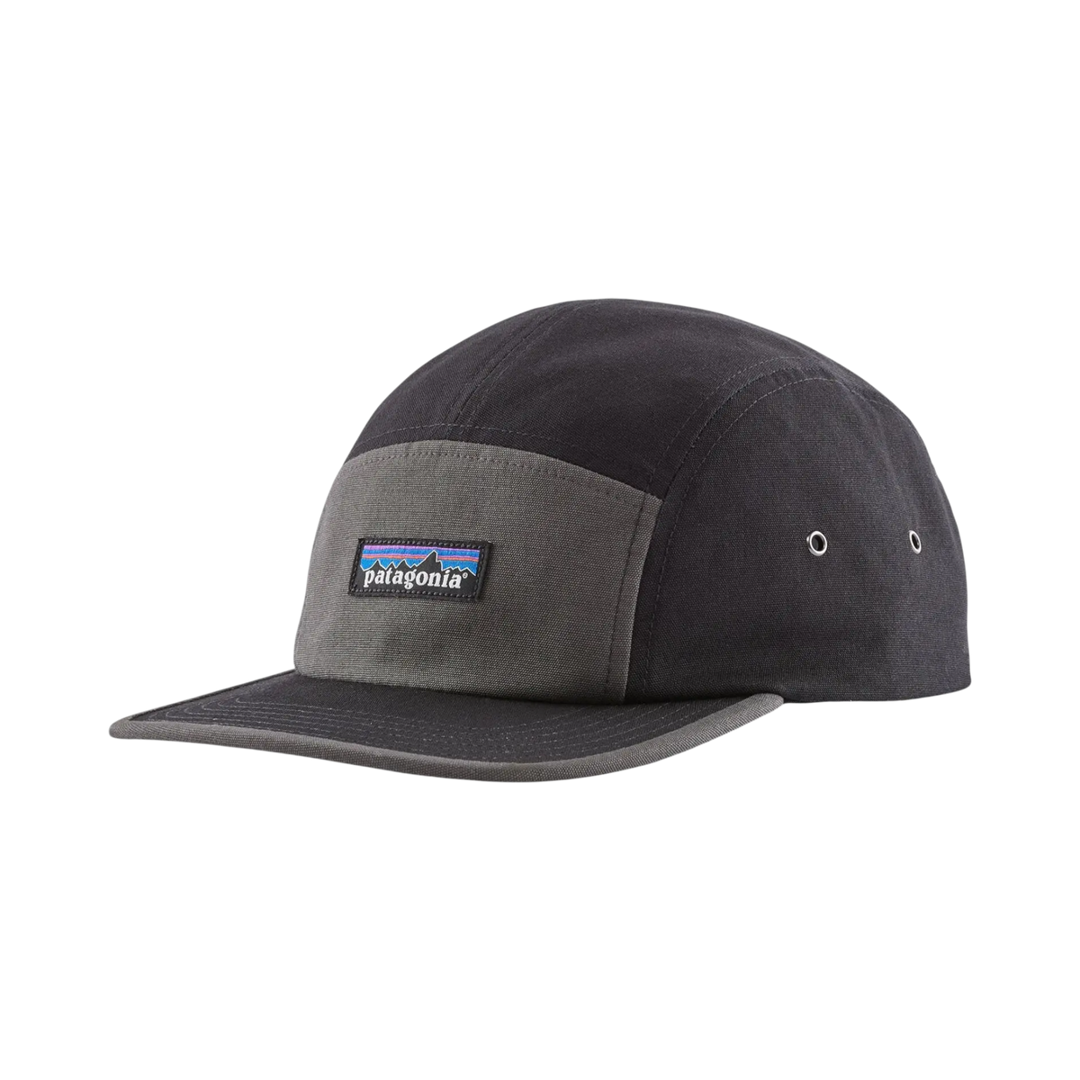 Surfinshop Cap - Shapers Club House Patagonia Graphic Maclure Black with Embroidered Logo and Ventilation Eyelets