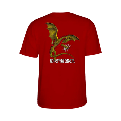 Powell Peralta - T-shirts - Dragons logo Red V7 Distribution