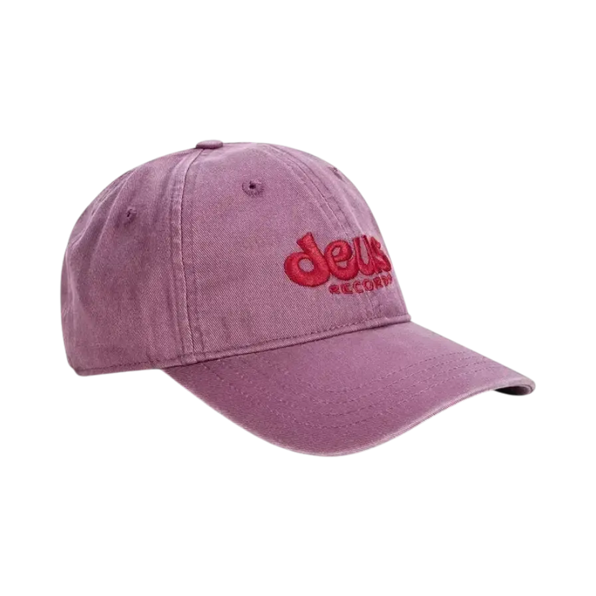Surfshop cap - purple Shapers Club House Deus ex machina with red embroidered logo on the front