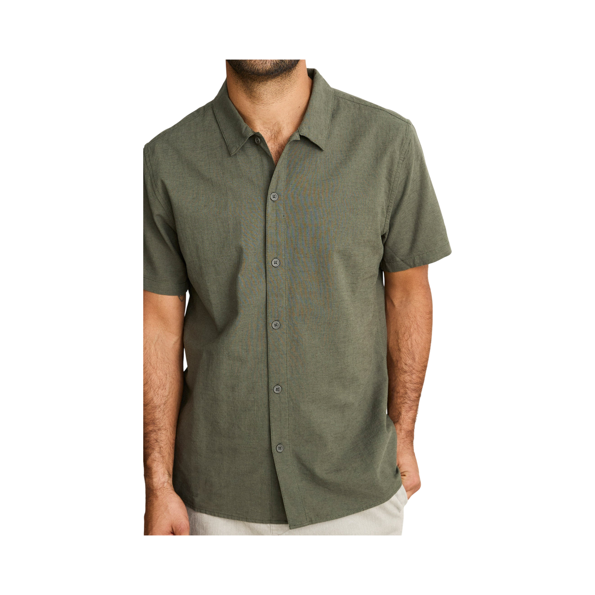 LINEN SS TSHIRT GREEN TAH5 - photo 3