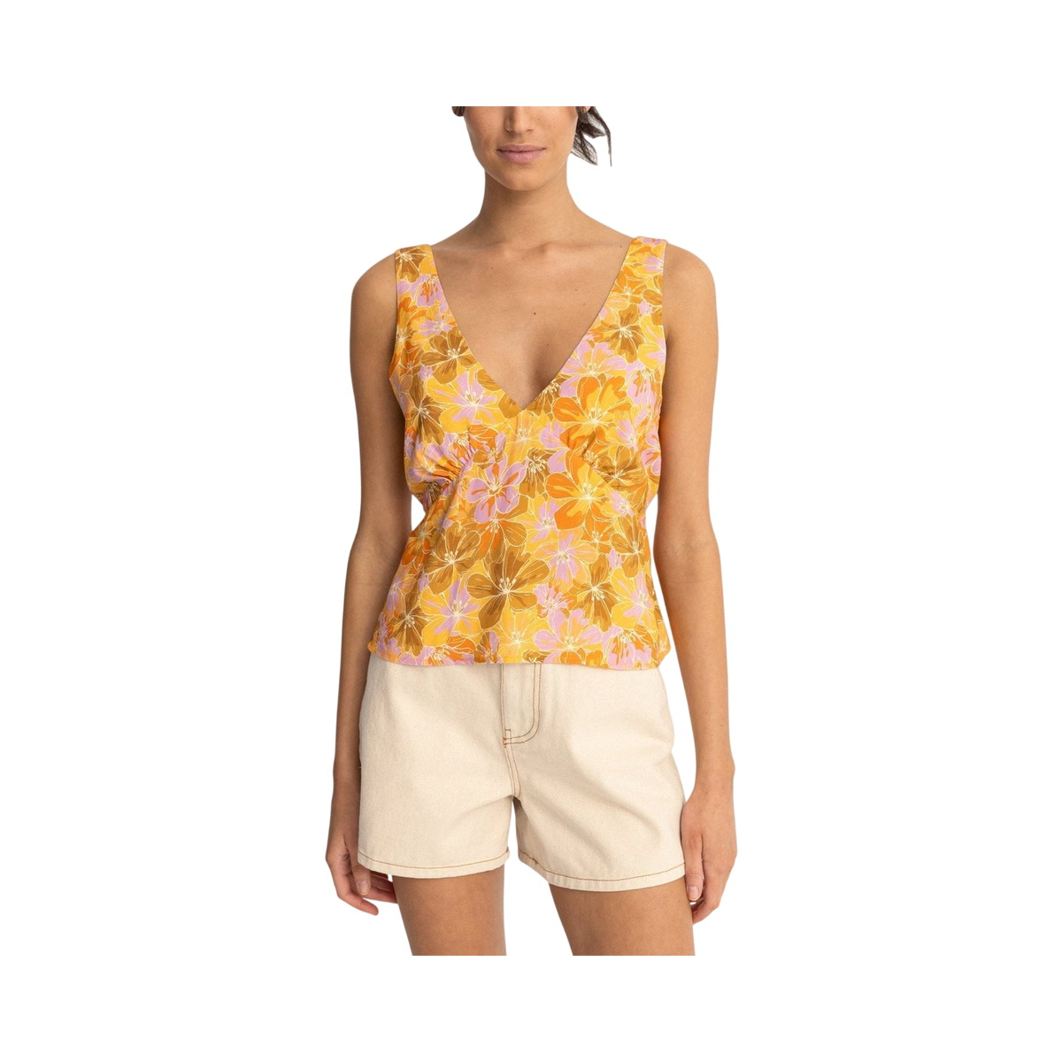 MAHANA FLORAL TOP M / US 28 / EU 38 YELLOW - photo 1