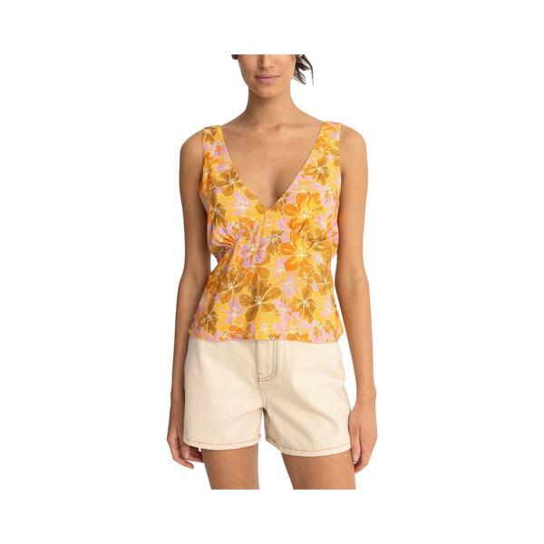 MAHANA FLORAL TOP YELLOW