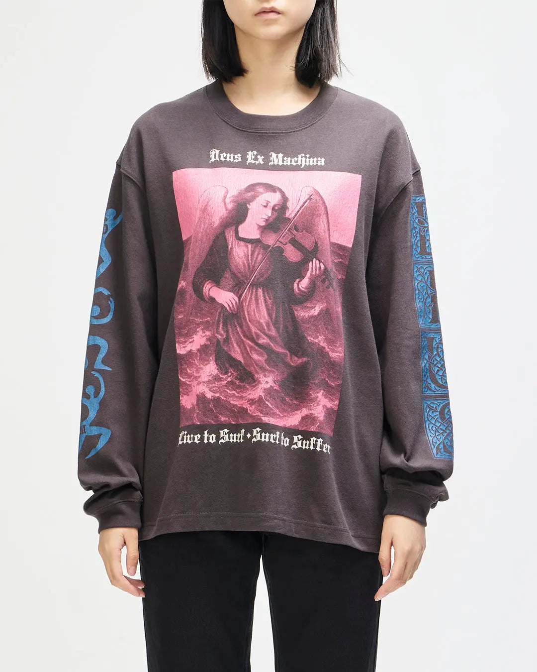 Deus ex machina - T-shirts manches longues - Swell maps OS LS tee gris