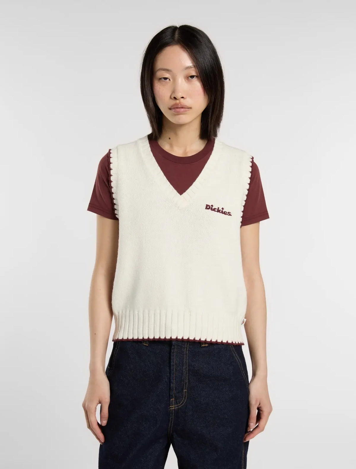 Dickies - SLAYDEN SWEATER VEST W EGRET XS