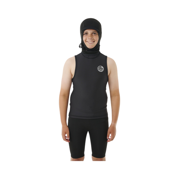 RIP CURL - KIDS FBOMB POLYPRO HOOD VEST 16 BLACK