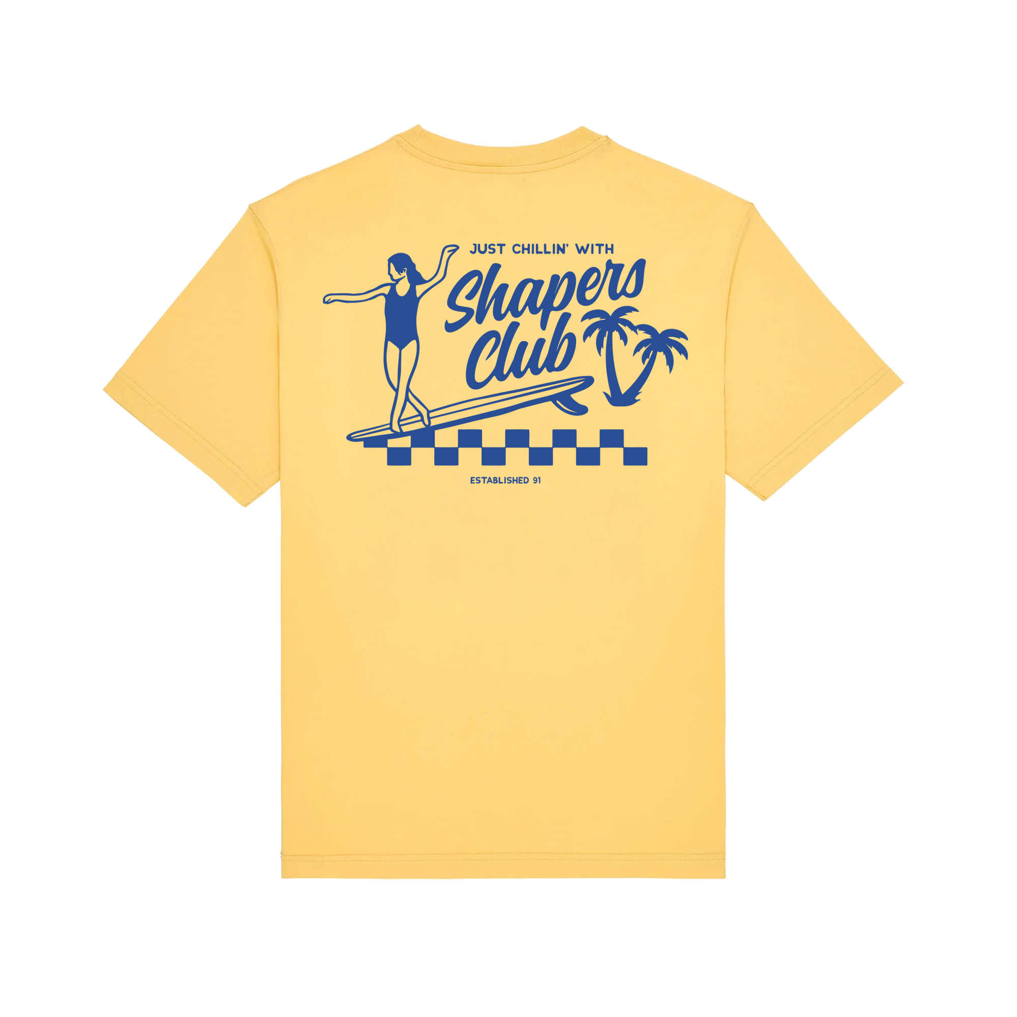 Shapers club - T-shirt - Just Chillin' jaune