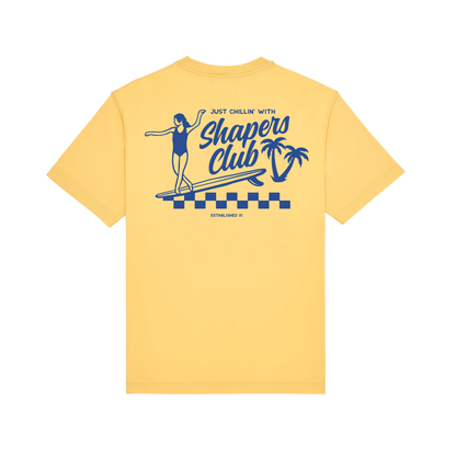 Shapers club - T-shirt - Just Chillin' jaune