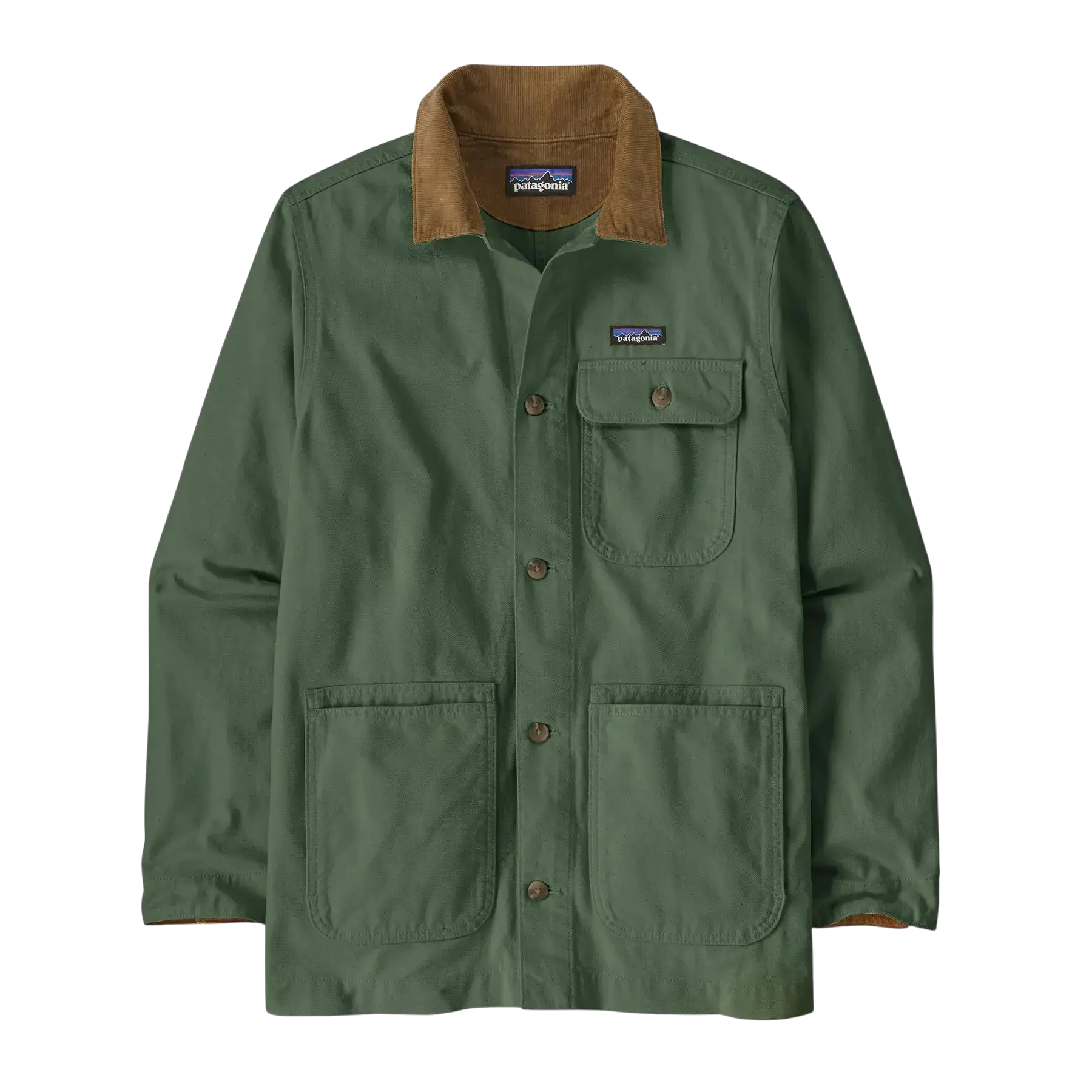 Patagonia M's Point Reyes Canvas Jkt vert - Veste en toile sur fond transparent - Surfshop Shapers Club House, La Rochelle