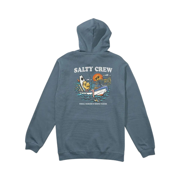 SALTY CREW - HOODED SWEAT - DOWNTIME SLATE XL