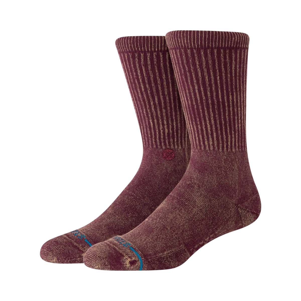 Stance - Chaussettes - Icon dyed crew rouge
