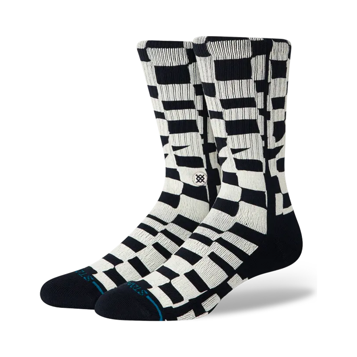 Stance - Chaussettes - Wave check crew noir