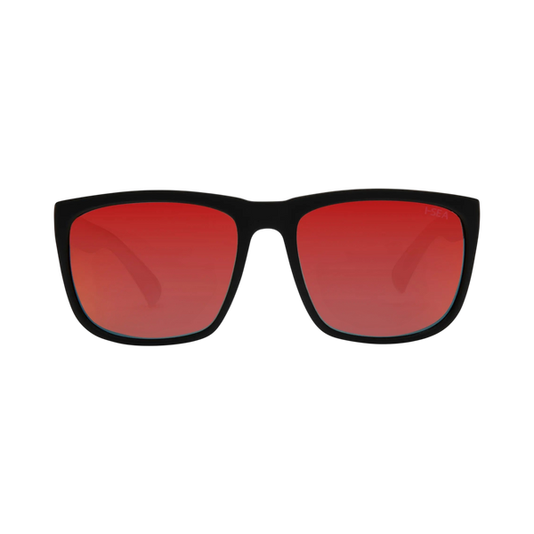 I-SEA - Sunglasses - Sport Frame MIS01WYA Black Red Mirror Polarized