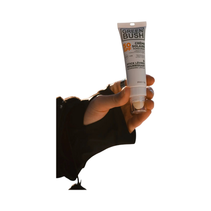 COMBI GREENBUSH : CREME SOLAIRE SPF50 20ML / STICK LEVRES NOURRISANT 2GR "BIO COSMOS" - photo 2