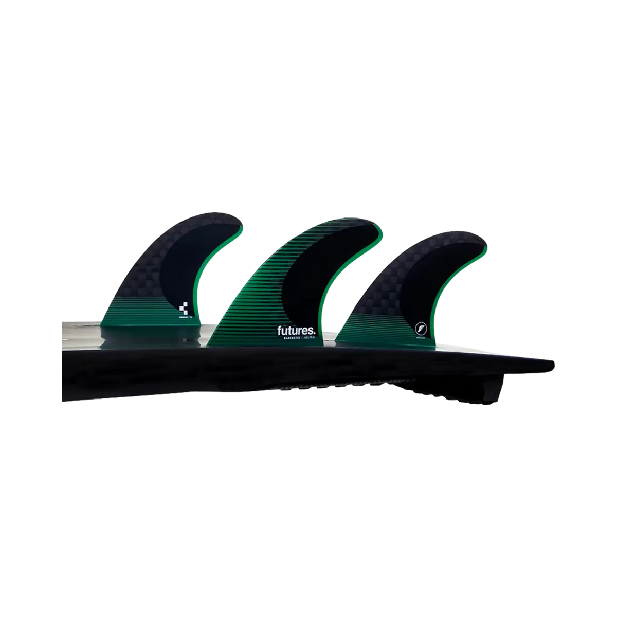 Fins Thruster - F6 Blackstix neutral all-round green Futures Fins