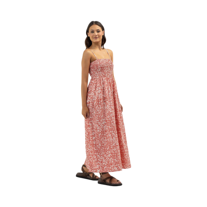 ISLANDER FLORAL SHIRRED MIDI DRESS S / US 28  / EU 38 MULTI COULEURS - photo 1