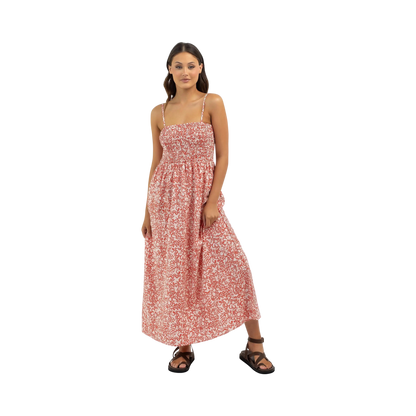 ISLANDER FLORAL SHIRRED MIDI DRESS S / US 28  / EU 38 MULTI COULEURS - photo 2