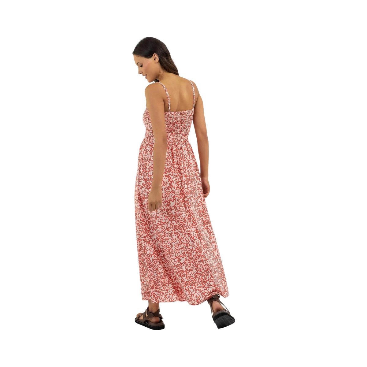 ISLANDER FLORAL SHIRRED MIDI DRESS S / US 28  / EU 38 MULTI COULEURS - photo 3