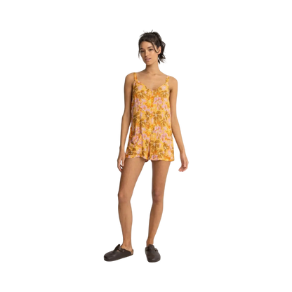 MAHANA FLORAL PLAYSUIT M / US 28 / EU 38 JAUNE - photo 1