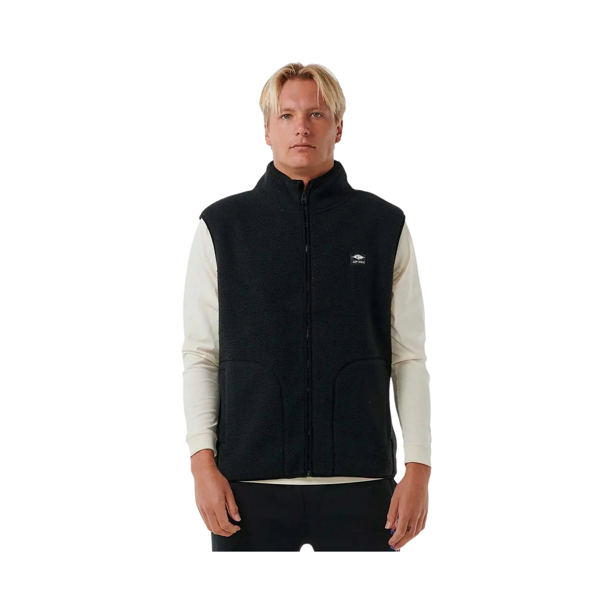 RIP CURL QUEST POLAR VEST FALL WINTER 2024 NOIR M / UE 42  / US 32 - photo 1