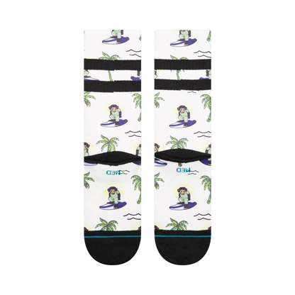 Stance - Chaussettes - Surfin monkey crew blanc - photo 2