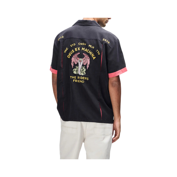 Deus Ex Machina - Chemises manches courtes - Hisssterical bowling shirt noir