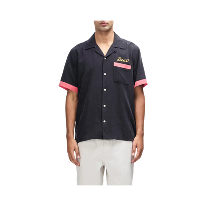 Deus Ex Machina - Chemises manches courtes - Hisssterical bowling shirt noir - photo 2