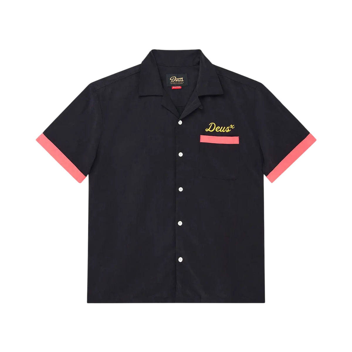 Deus Ex Machina - Chemises manches courtes - Hisssterical bowling shirt noir - photo 3