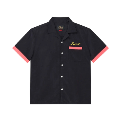 Deus Ex Machina - Chemises manches courtes - Hisssterical bowling shirt noir - photo 3