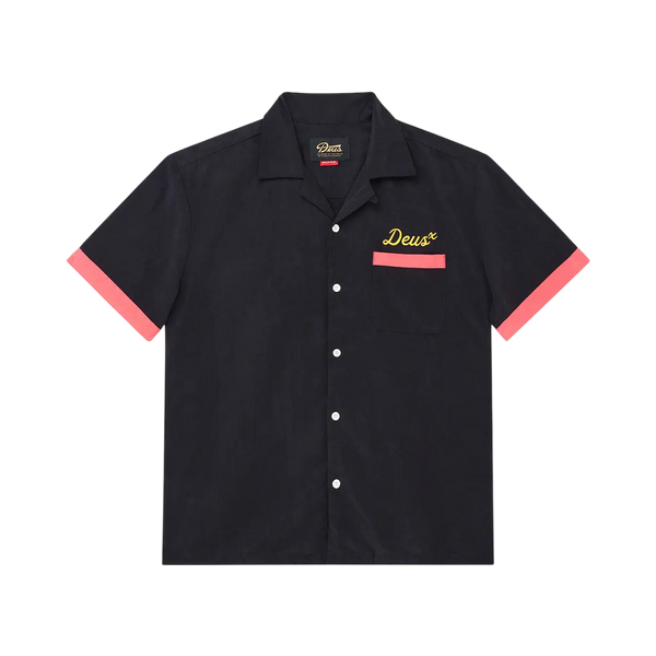 Deus Ex Machina - Chemises manches courtes - Hisssterical bowling shirt noir