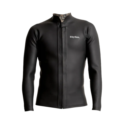 Rhythm - Top néoprène homme - Classic veste retro front zip noir Surfshop - Shapers Club House