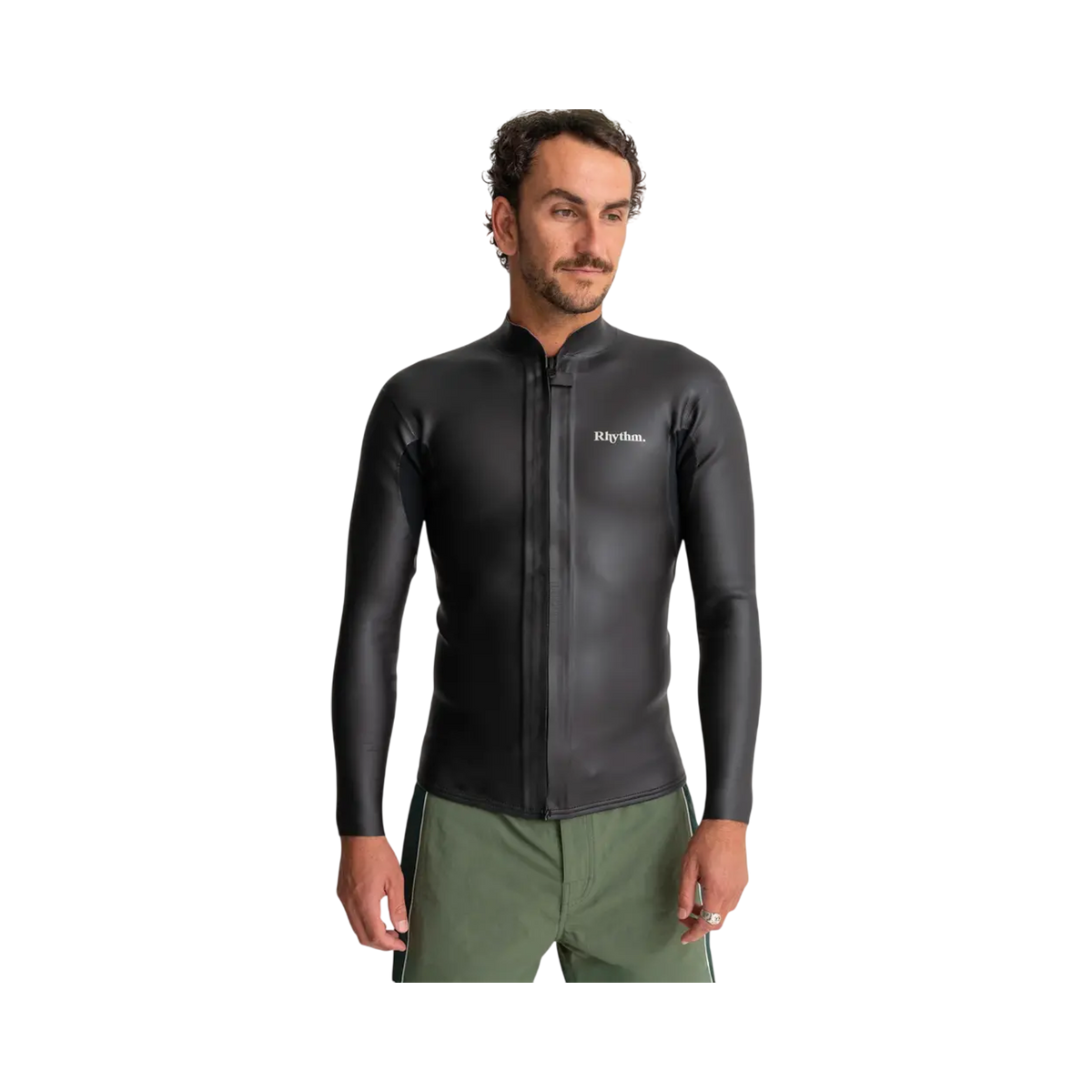 Rhythm - Top néoprène homme - Classic veste retro front zip noir Surfshop - Shapers Club House