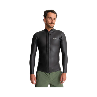 Rhythm - Top néoprène homme - Classic veste retro front zip noir Surfshop - Shapers Club House