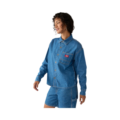 Dickies - Women - Shirts - Lw denim shirt ls w - Classic blue - photo 3