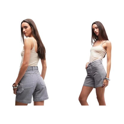 Dickies - Femme - Shorts - 7 inch hickory carpenter - Bleu - photo 3